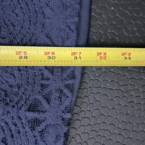 Lulus ‎ SZ small Navy Blue Floral Crochet Lace Short Sleeve Mini Dress - Picture 10 of 10